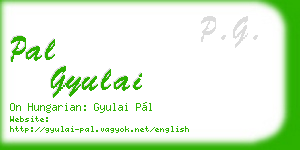 pal gyulai business card